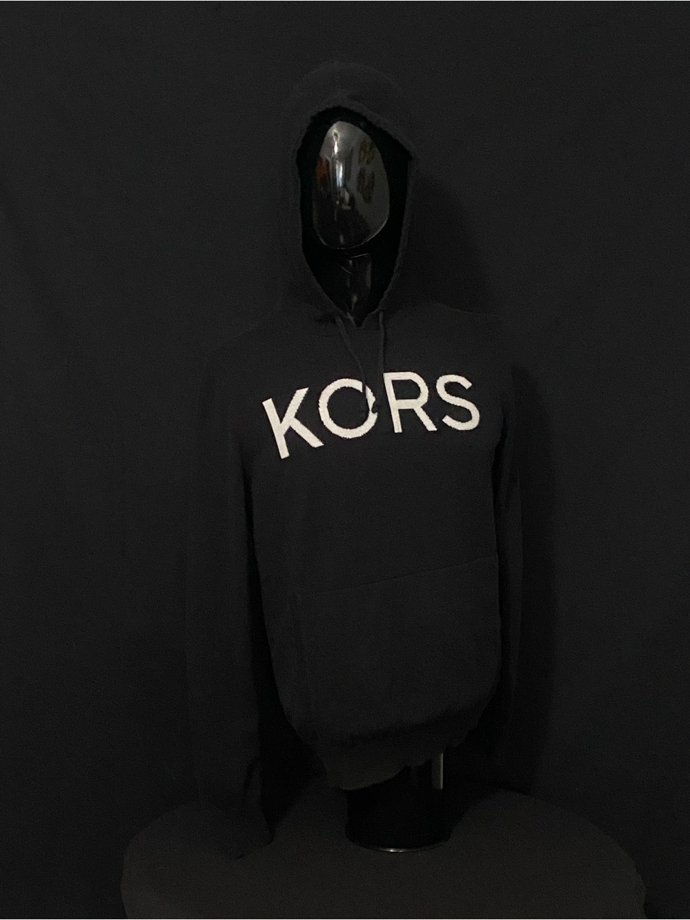 Michael Kors Black Hoodie with White Neck Label